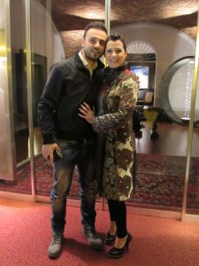 Fons Vinum Fabio Domanda e Corinna C. Alle Scuderie del Castello di Govone serata Champagne