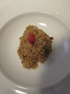 Risotto"Vialone Nano"al sugo di pesce Champagne Carte Verte Julien Chopin